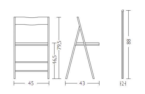 sedia-pieghevole-slim-misure - Arredo Creativo - Tavoli Consolle